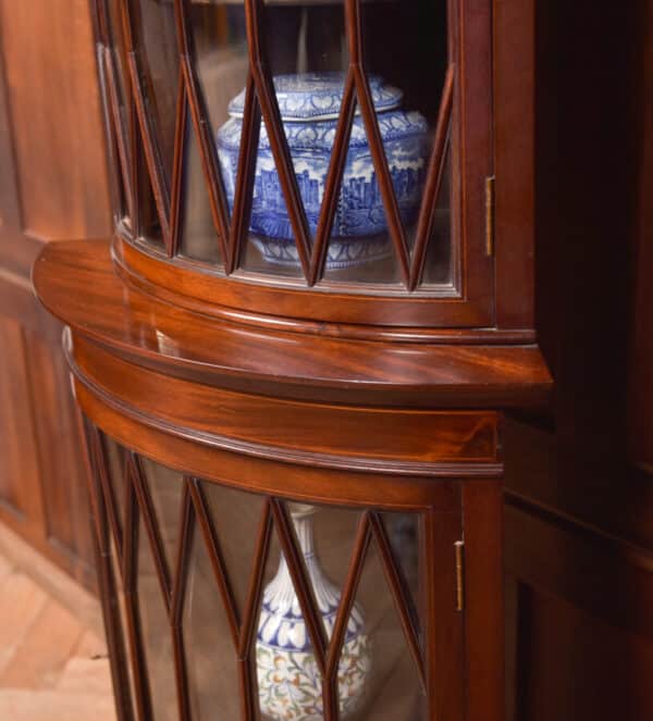 Edwardian Bow Front Corner Cabinet SAI2583 Antique Cabinets 4