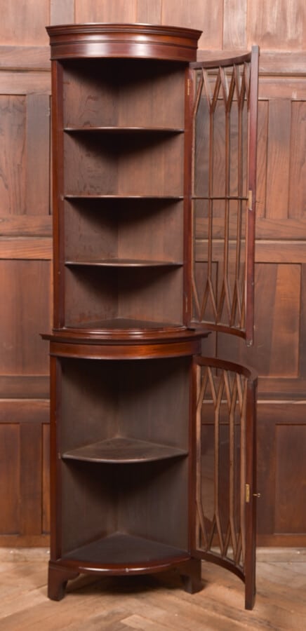 Edwardian Bow Front Corner Cabinet SAI2583 Antique Cabinets 11