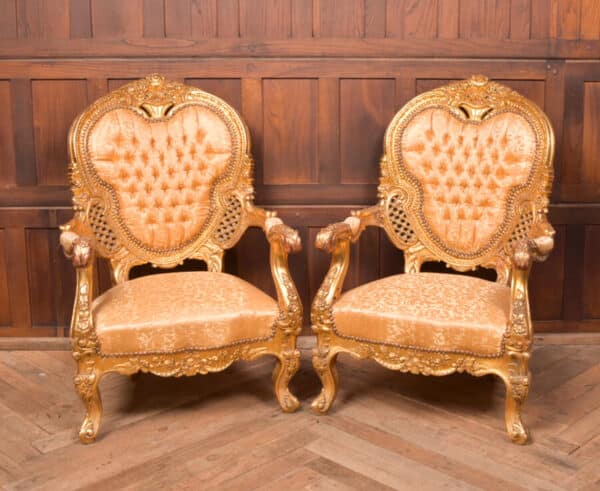 Pair of Gilt Arm Chairs SAI2584