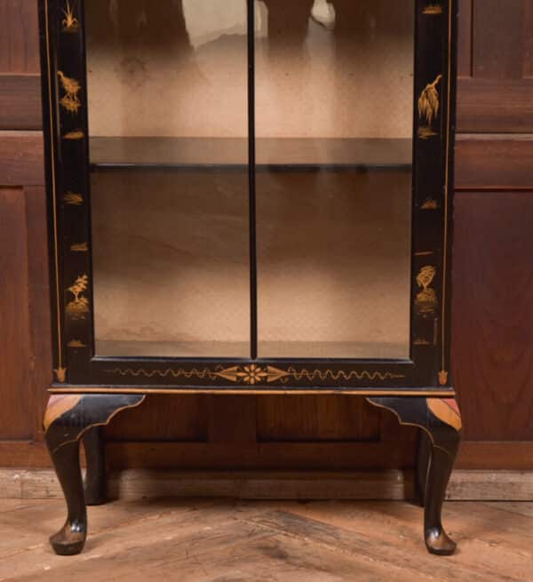 Edwardian Black Lacquer Chinoiserie Cabinet SAI2595 - Image 2