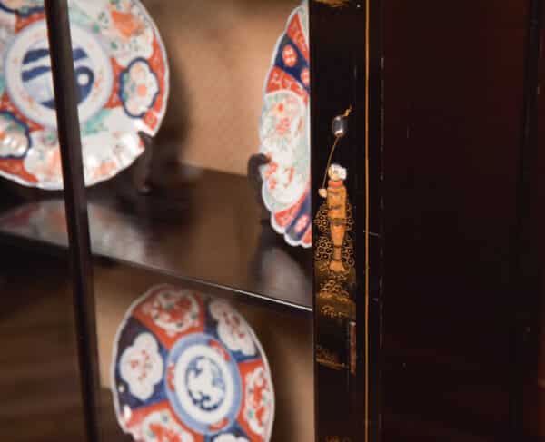Edwardian Black Lacquer Chinoiserie Cabinet SAI2595 Antique Cabinets 15