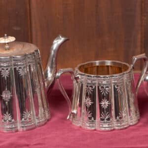 Three piece Silver-plate Tea Set SAI2606 Antique Metals