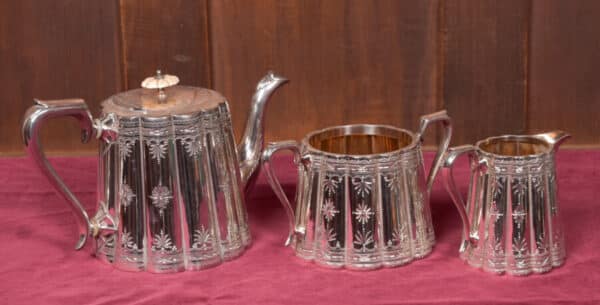 Three piece Silver-plate Tea Set SAI2606