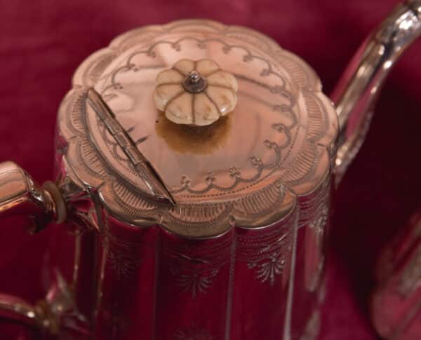 Three piece Silver-plate Tea Set SAI2606 - Image 7