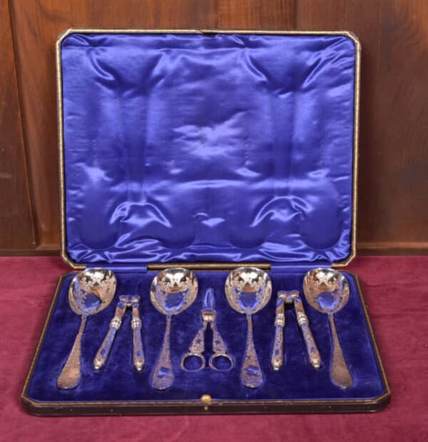 Silver Plate Fruit And Nut Serving Set SAI2601 Antique Silver 3