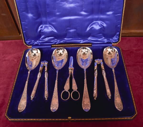 Silver Plate Fruit And Nut Serving Set SAI2601 Antique Silver 4