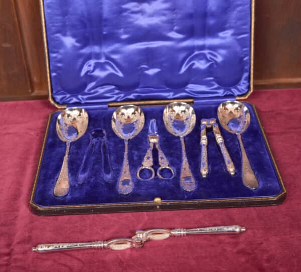 Silver Plate Fruit And Nut Serving Set SAI2601 Antique Silver 7