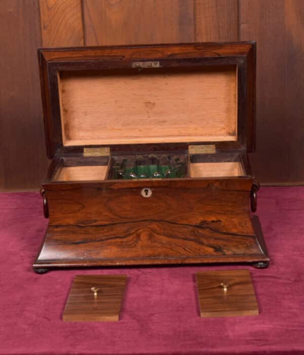 Victorian Rosewood Tea Caddy SAI2597 Antique Boxes 9