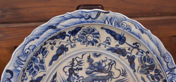 Blue and White Charger / Plate SAI2603 - Image 2