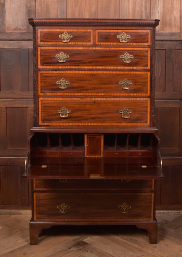 Georgian Secretaire Chest On Chest SAI2613 - Image 8