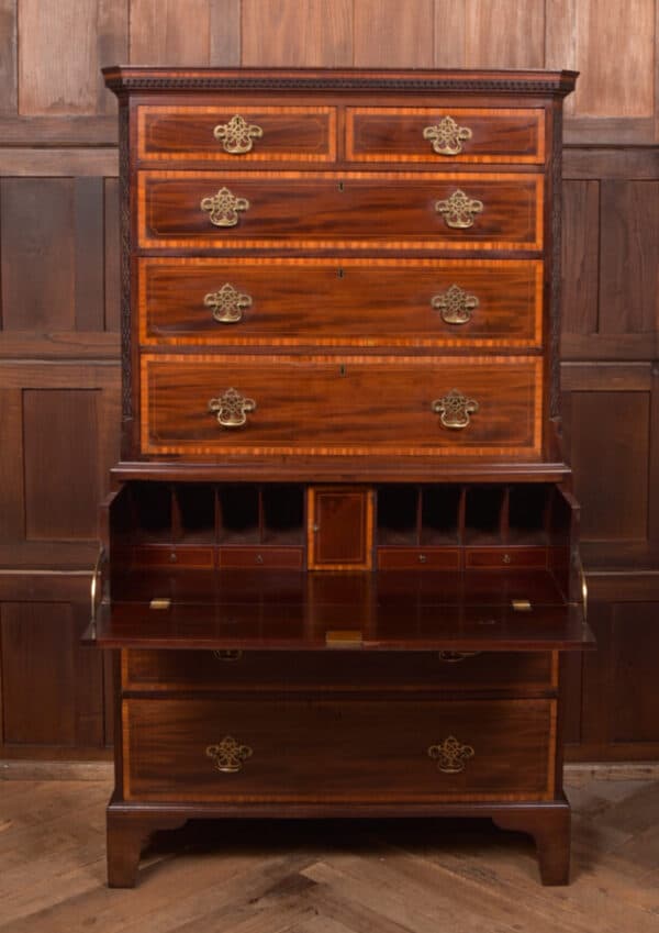 Georgian Secretaire Chest On Chest SAI2613 Antique Draws 10