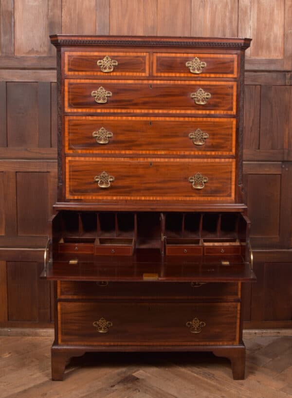 Georgian Secretaire Chest On Chest SAI2613 Antique Draws 9