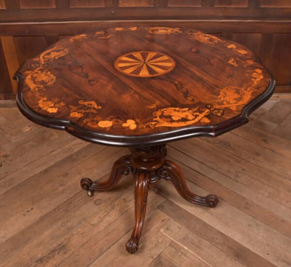 Victorian Marquetry Centre Table SAI2612 Antique Tables 3