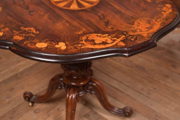 Victorian Marquetry Centre Table SAI2612 - Image 6