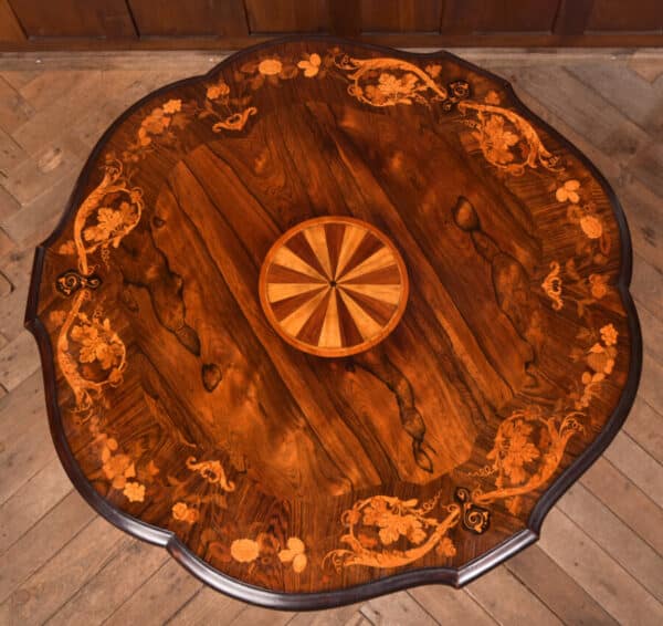Victorian Marquetry Centre Table SAI2612 - Image 13