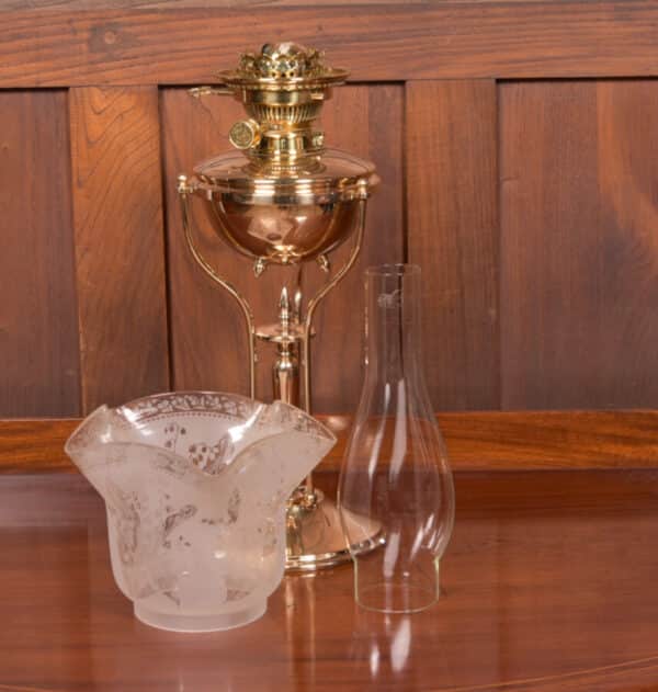 James Gray & Son Of Edinburgh Brass Oil / Paraffin Lamp SAI2618 Antique Lighting 11