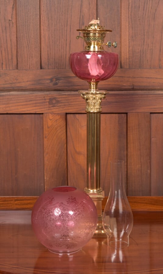 Victorian Brass Oil/ Paraffin Lamp SAI2616 Antique Lighting 5