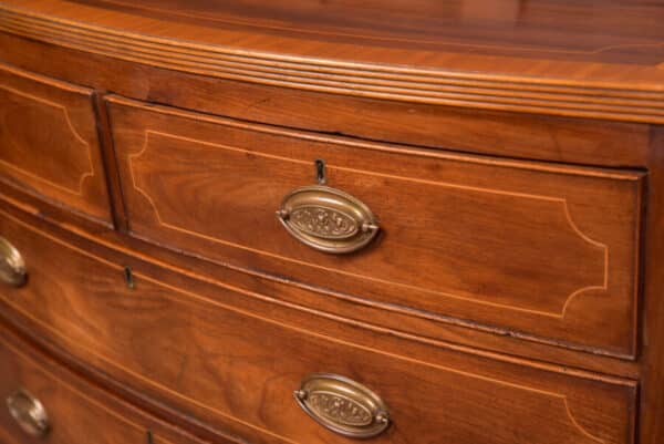 Georgian Bow Front Chest Of Drawers SAI2635 Antique Draws 4