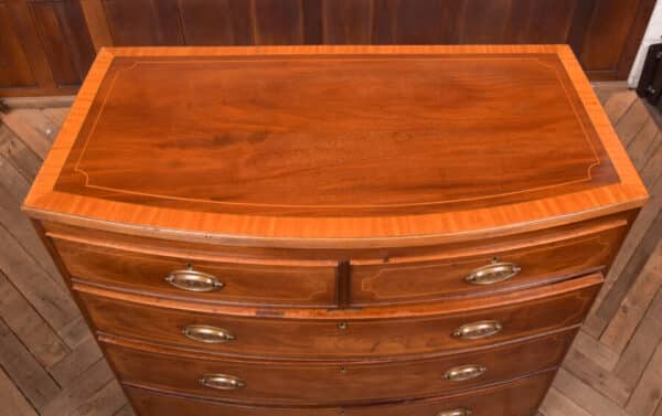 Georgian Bow Front Chest Of Drawers SAI2635 - Image 5