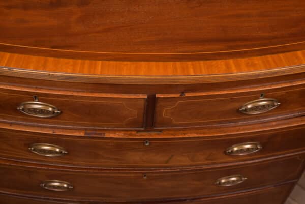 Georgian Bow Front Chest Of Drawers SAI2635 - Image 11