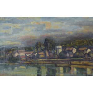Michel Adlen – Landscape of Chaufour, France abstract art Antique Art