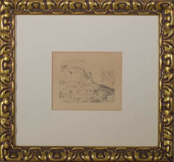 Joaquin Mir Trinxet - Fishing Village - Etching, 1929 - Image 3
