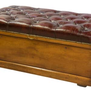 A 19thCentury Leather Top Trunk Antique Furniture