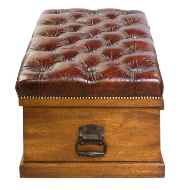 A 19thCentury Leather Top Trunk Antique Furniture 6
