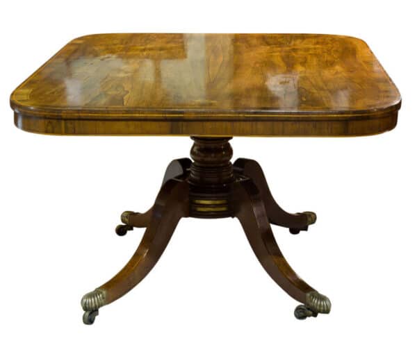 A cross banded rosewood breakfast table circa 1810 - Image 6