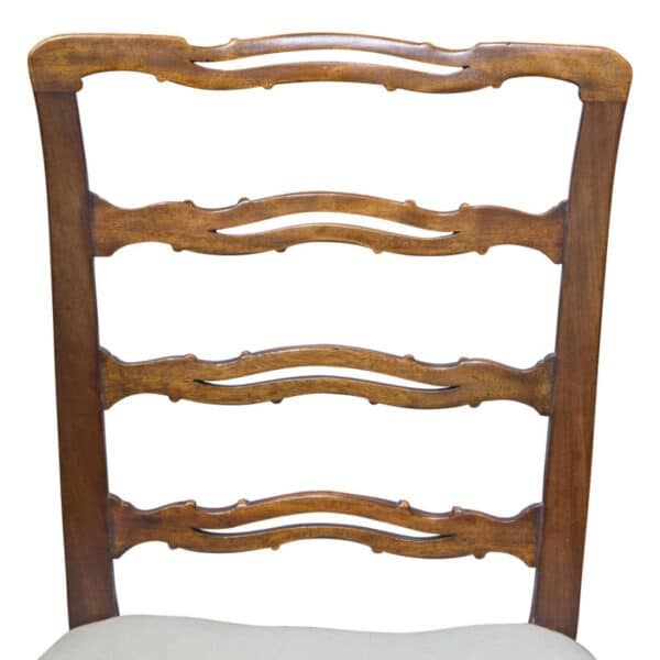 A Good set of 6 George III style mahogany ladderback chairs Antique Chairs 7