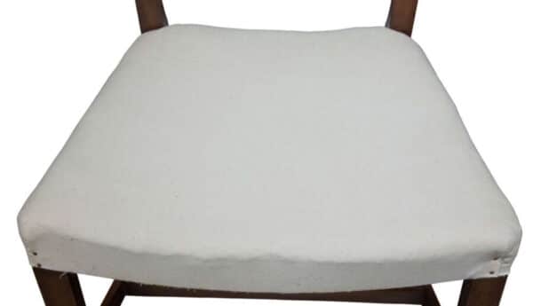 A Good set of 6 George III style mahogany ladderback chairs - Image 4