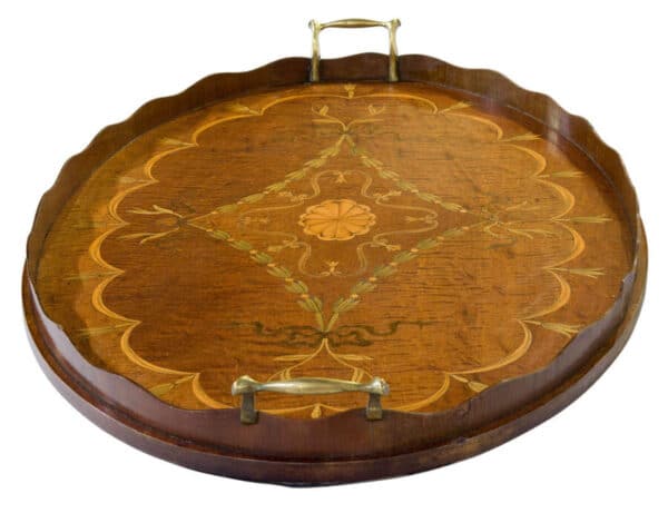 A highly decorative Edwardian Oval Tray - Image 2