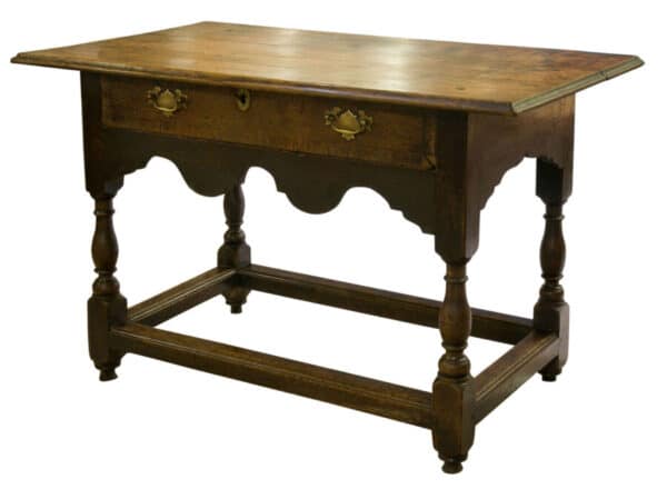 An 18thCentury Oak side table with single drawer
