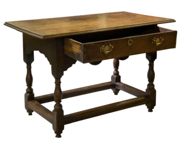 An 18thCentury Oak side table with single drawer - Image 2