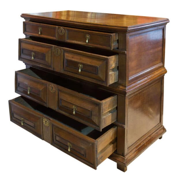 An early 18thCentury two part Oak Chest of Drawers - Image 7