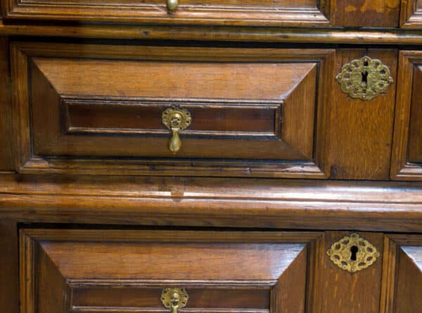 An early 18thCentury two part Oak Chest of Drawers Antique Chest Of Drawers 4