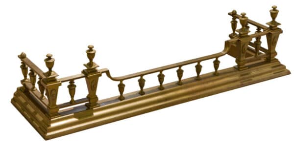An ornate Victorian brass fender Miscellaneous 3