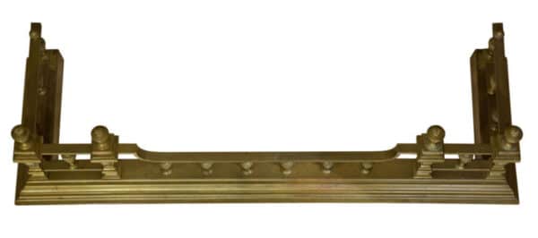 An ornate Victorian brass fender - Image 5