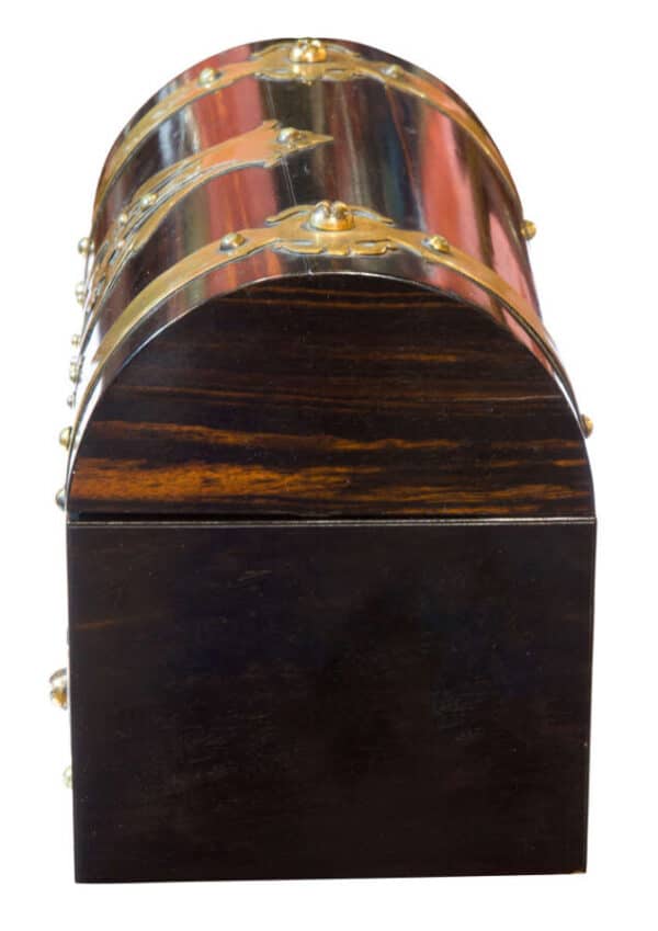 Coromandel wood domed top tea caddy c1850 - Image 5