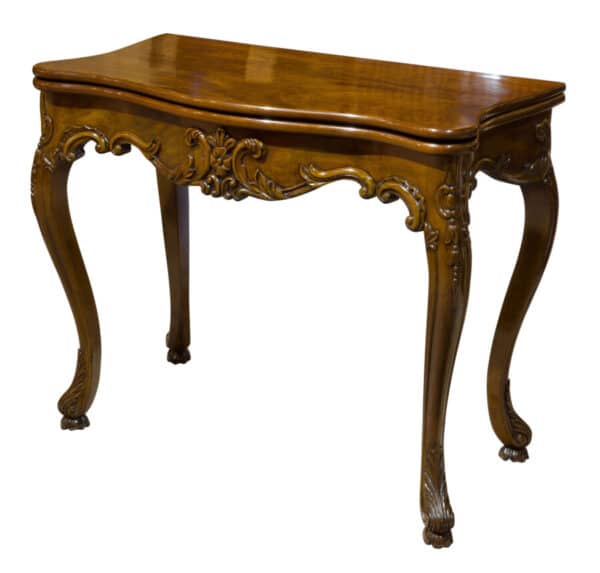 French fold-over card table Antique Furniture 3