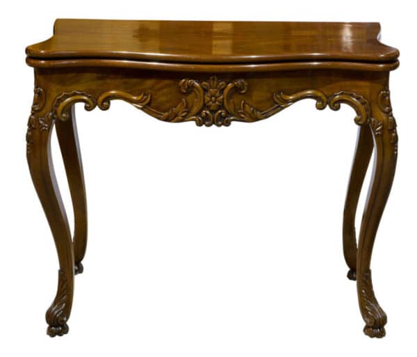 French fold-over card table - Image 10