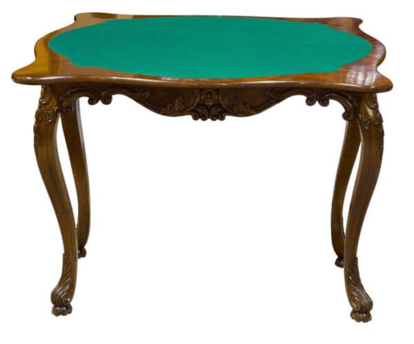 French fold-over card table - Image 9