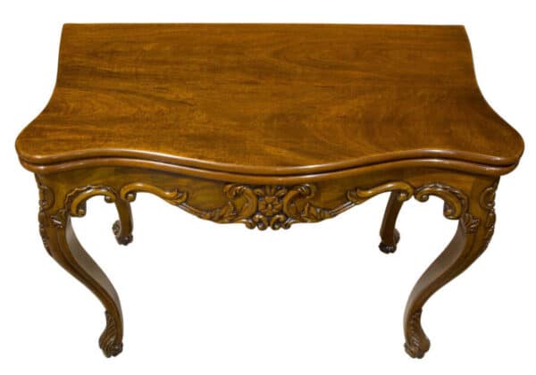 French fold-over card table Antique Furniture 8
