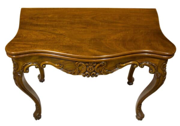 French fold-over card table - Image 6