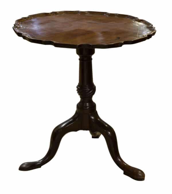 George III Mahogany pie crust tripod table Antique Furniture 3