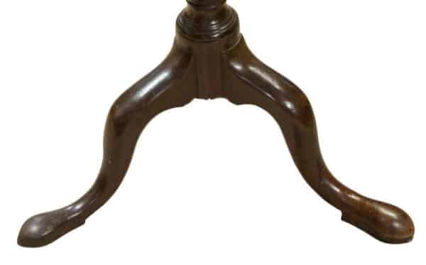 George III Mahogany pie crust tripod table - Image 4