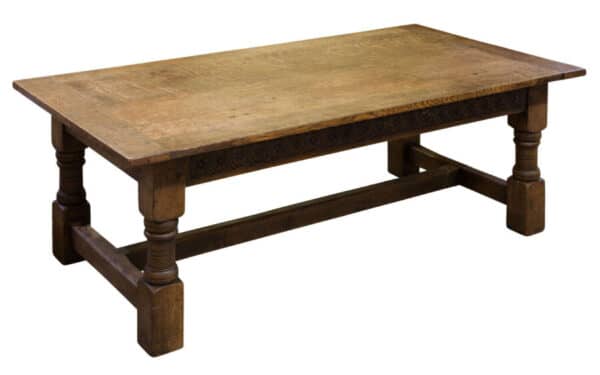 Late 19thc oak Jacobean style coffee table - Image 6