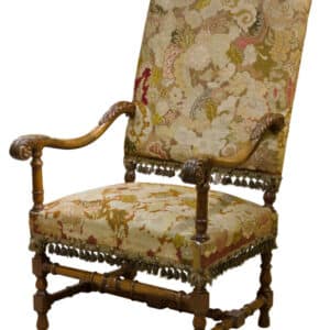 Louis XIV style carved walnut armchair Antique Chairs