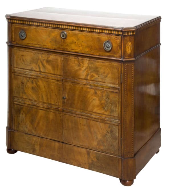 Mahogany and inlaid side cabinet c1810