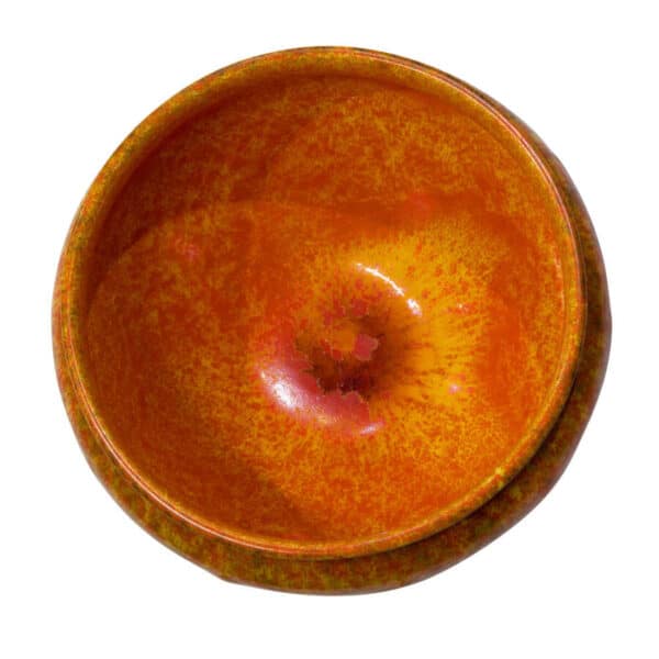 Mottled orange Pilkingtons Royal Lancastrian bowl c1920 - Image 2